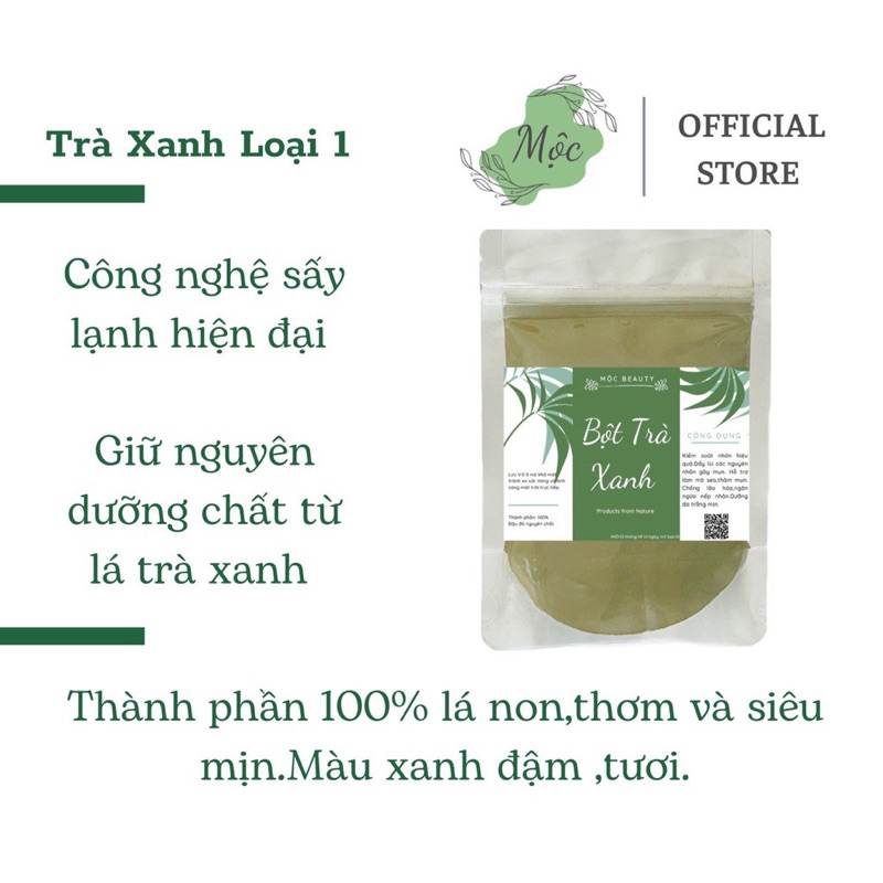 Bột Trà Xanh Nguyên Chất 100g