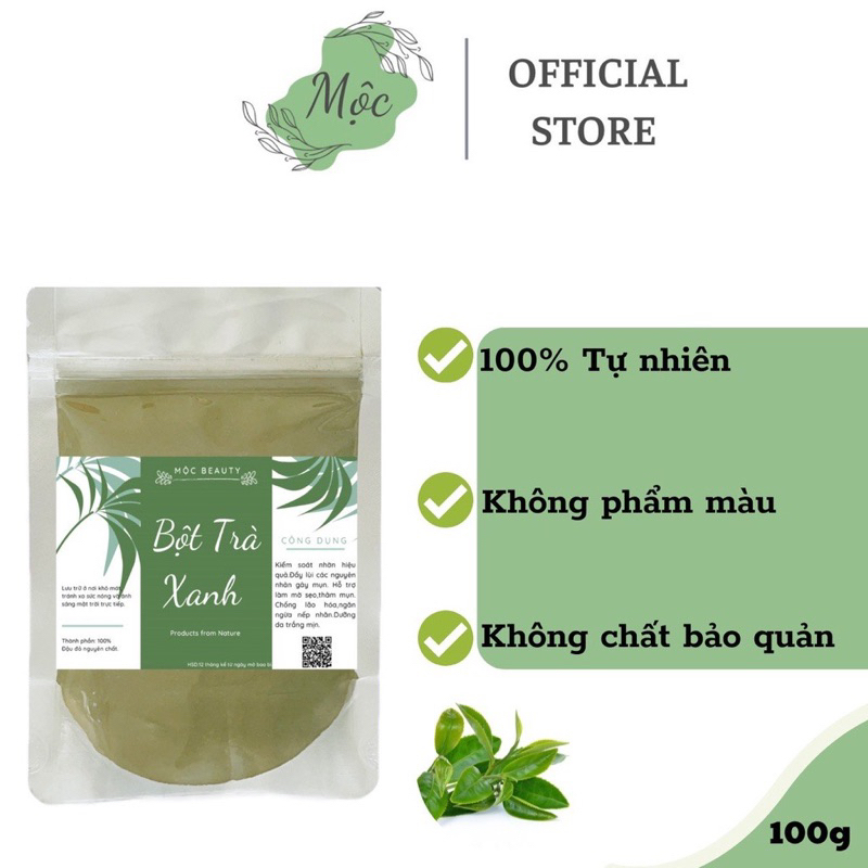 Bột Trà Xanh Nguyên Chất 100g