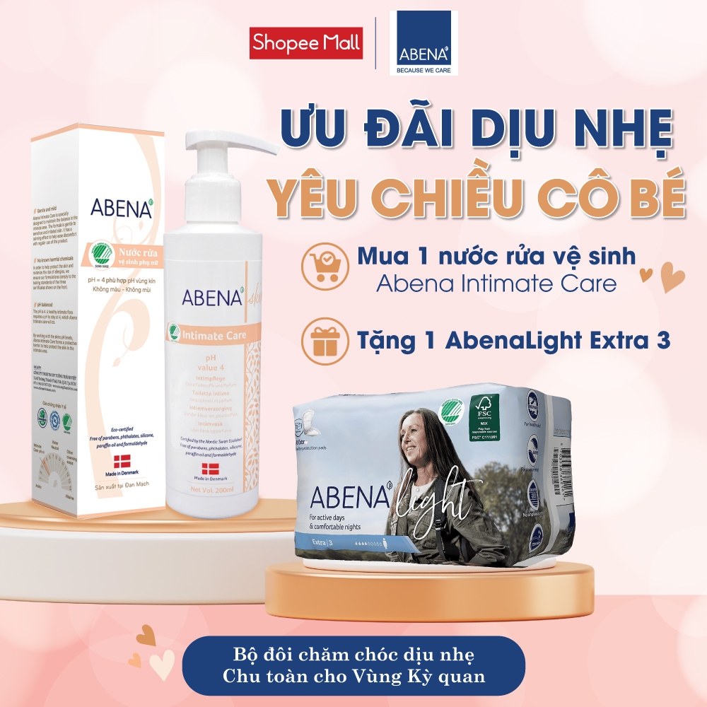 Nước rửa vệ sinh phụ nữ nhập khẩu Châu Âu an toàn cho sức khỏe Abena Intimate Care