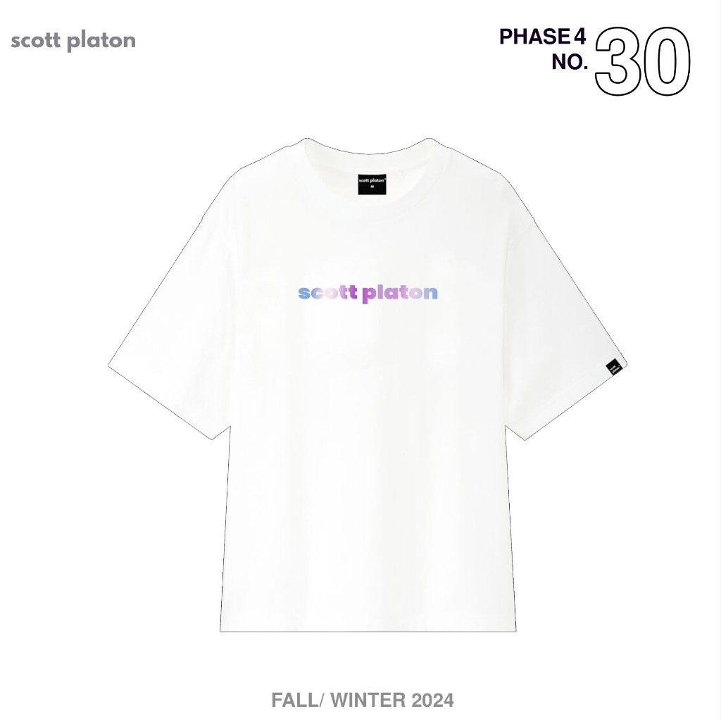 Scott Platon Áo thun Gradient Logo - Chất liệu cotton dày dặn đứng form