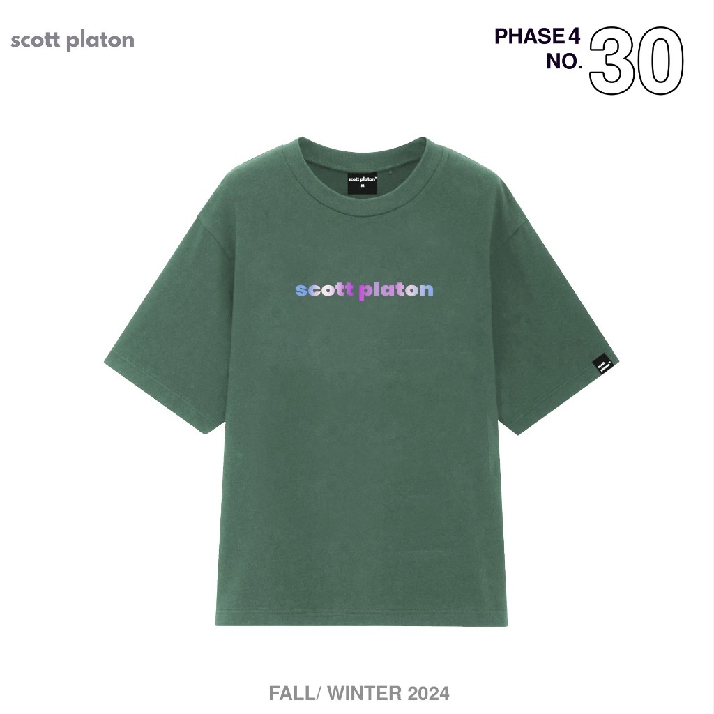 Scott Platon Áo thun Gradient Logo - Chất liệu cotton dày dặn đứng form