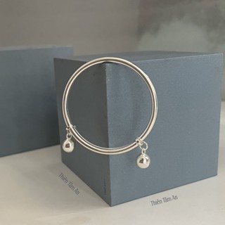  Vòng tay Bạc ta cho bé trai bé gái từ 1 tuổi đến 10 tuổi có 2 Chuông  không kêu  - Vòng tăng đưa 2 chuông TTA.L132 