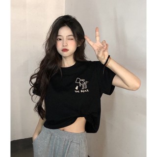 Áo  Croptop Thun Ngắn Tay  Cổ Tròn Nữ Cotton 100% Cao Cấp SWELEE 0113