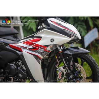 Tem Exciter 155 0 mẫu N06 (Trắng đỏ)
