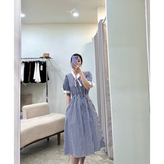 Đầm Flora sọc dọc