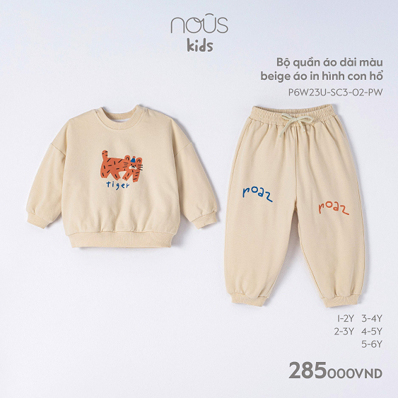 NOUS bộ áo quần dài thu đông size kids cho bé mẫu mới nhất