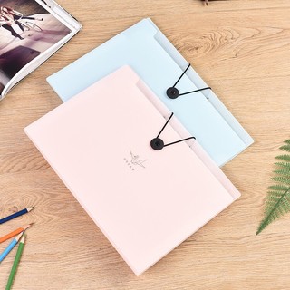 Cặp đựng tài liệu A4 bản 8 ngăn 2 mầu xanh, hồng
