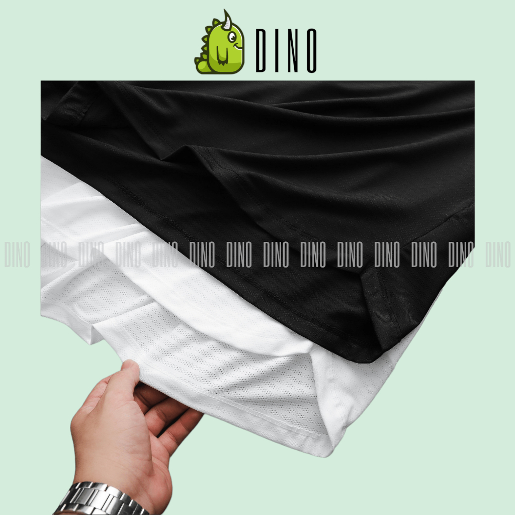 Áo Thun Thể Thao Nam Vải Thun Lỗ Kim Logo Khối