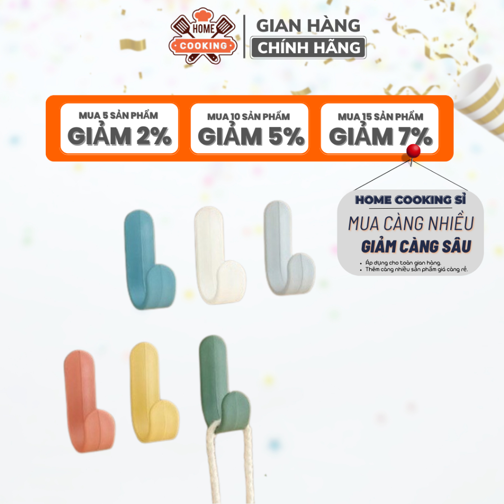 Móc Treo Đồ Dán Tường Hình Chữ J Tiện Lợi Siêu Chắc