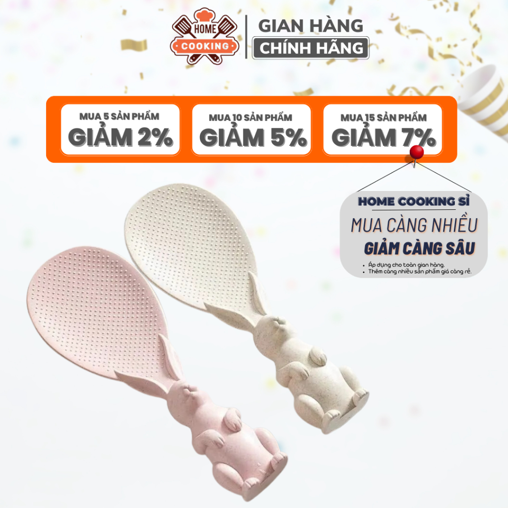 Muôi Xới Cơm Hình Thỏ Dễ Thương cao cấo an toàn chịu nhiệt cao