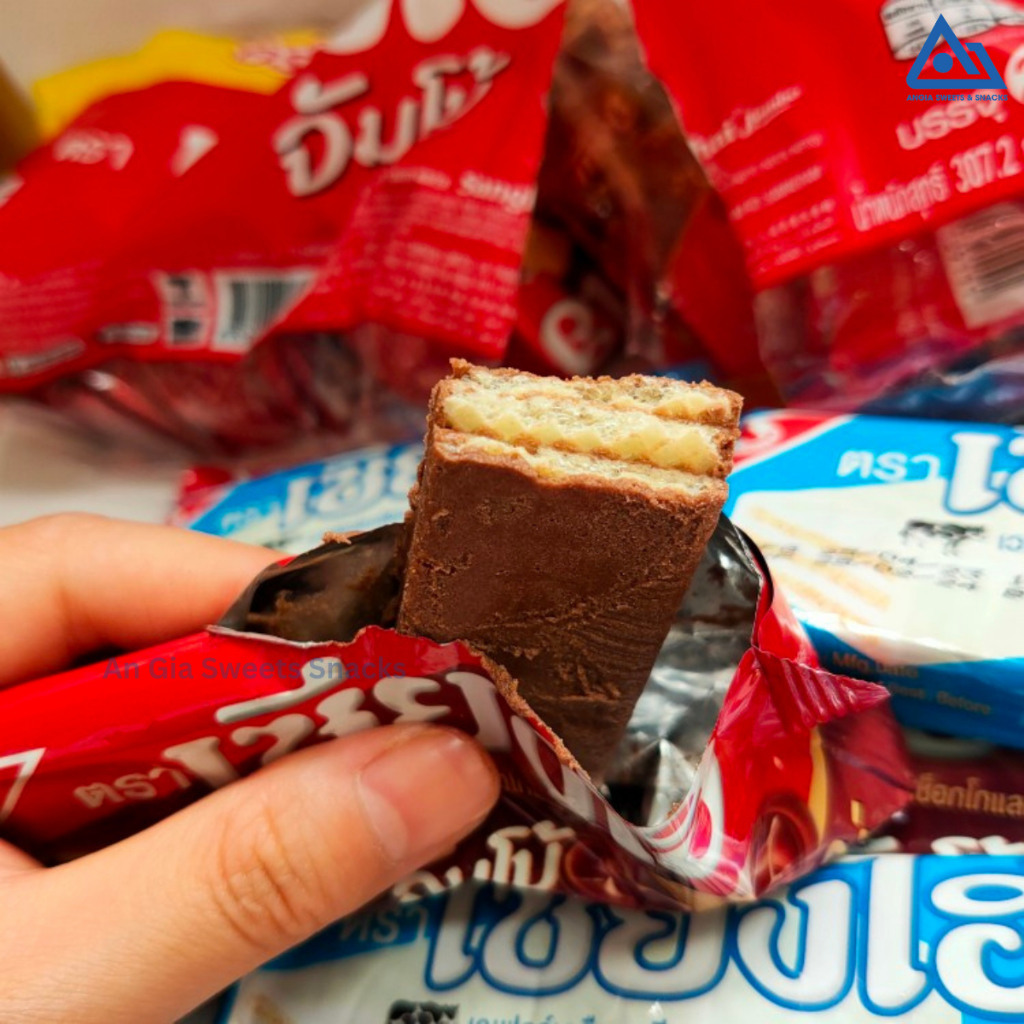 Bánh xốp phủ kem Sanghai 72g nhập khẩu Thái Lan An Gia Sweets & Snacks