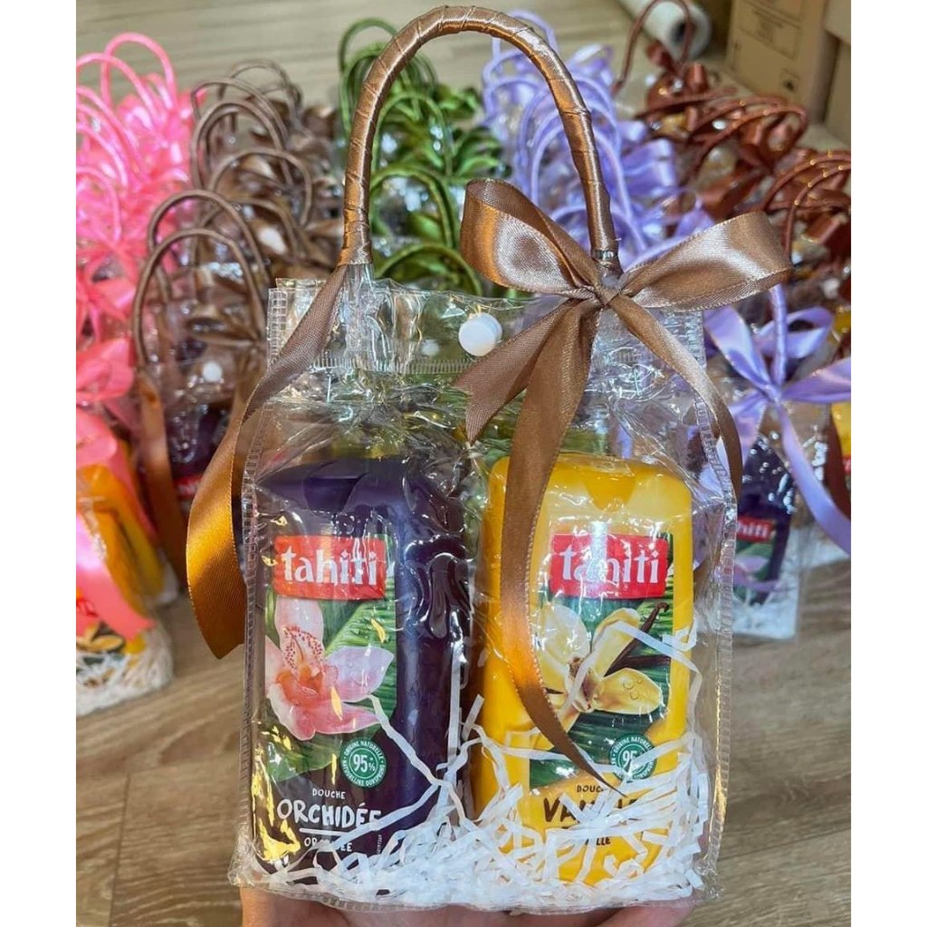 SET QUÀ TẶNG 2 CHAI SỮA TẮM PHÁP TAHITI X 250ML CÓ TÚI ĐỰNG
