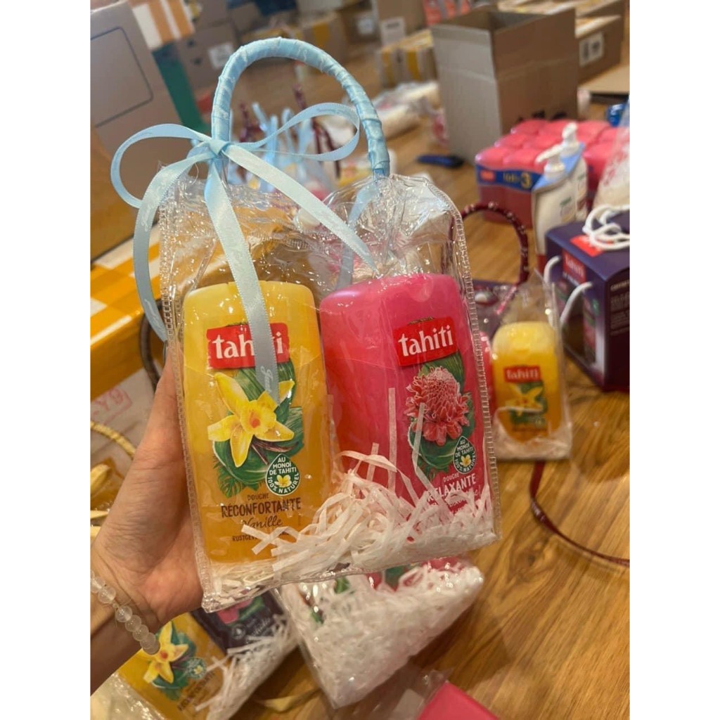 SET QUÀ TẶNG 2 CHAI SỮA TẮM PHÁP TAHITI X 250ML CÓ TÚI ĐỰNG