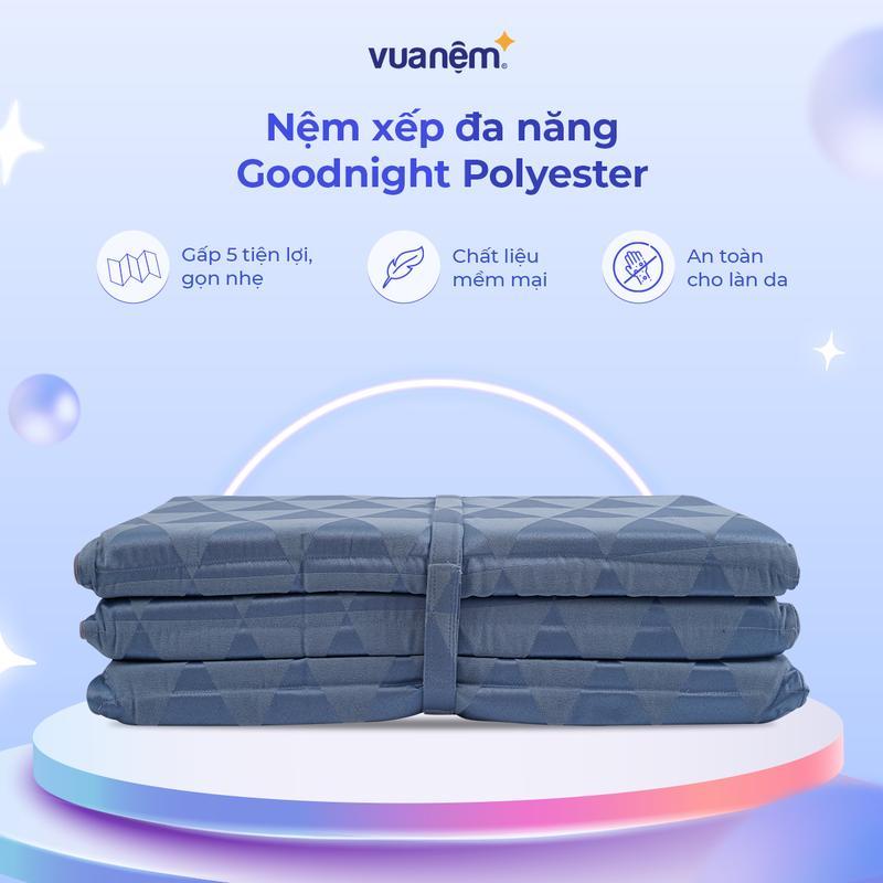Nệm xếp đa năng, nệm ngủ văn phòng, Đệm xếp văn phòng Goodnight 70x180x3cm tiện lợi, gọn nhẹ, êm ái, thoáng khí