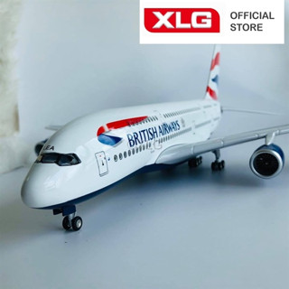  Mô hình máy bay British Airways A380 47 cm có đèn led bánh xe cao cấp 