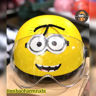 Mũ bảo hiểm kính minion dễ thương - Hàng cao cấp