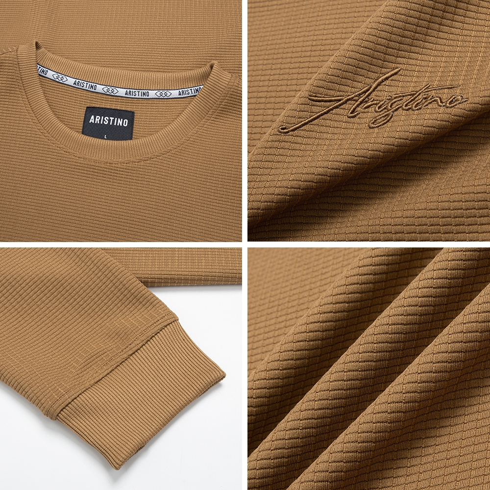 Áo thu đông nam ARISTINO chất liệu cao cấp, tay bo gấu năng động - ASW001W3