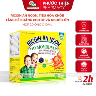 Siro giúp bé ăn ngon RICGIN ĂN NGON THYMOMODULIN tăng đề kháng miễn dịch cho bé Hộp 20 ống