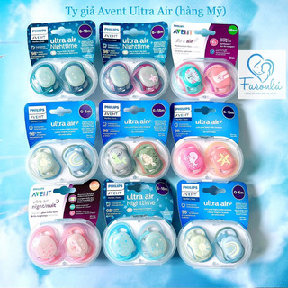 [Hang Mỹ]Set 2 ty ngậm Ultra Air Avent 0-6& 6-18 Tháng