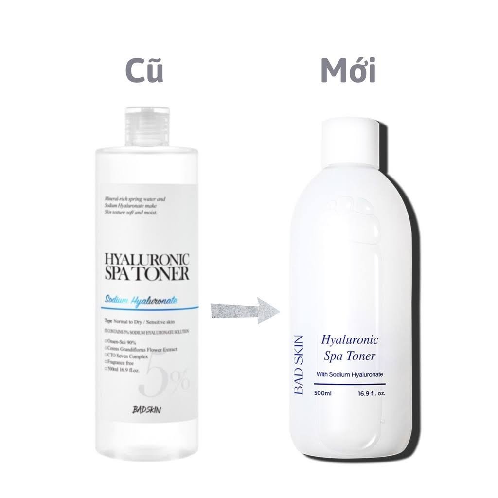 NƯỚC HOA HỒNG BADSKIN HYALURONIC SPA TONER 500ml