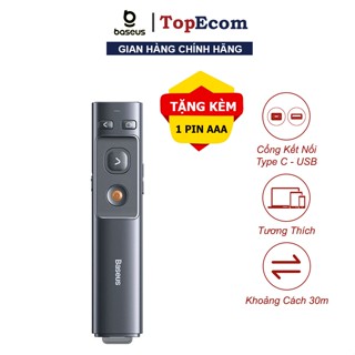  Bút Trình Chiếu Laser Điều Khiển Từ Xa Cho Máy Chiếu Baseus Orange Dot Wireless Presenter 2.4ghz Với USB Bluetooth 
