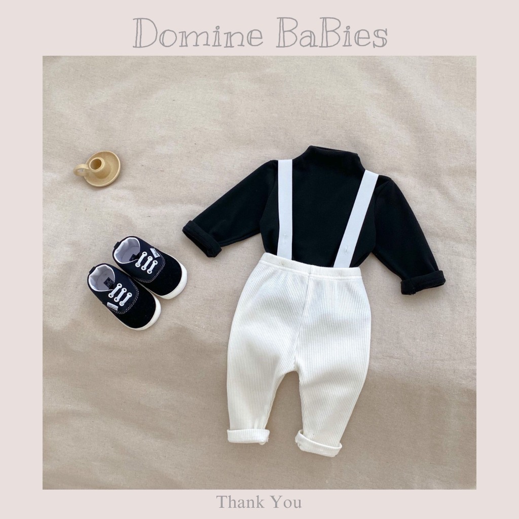 Quần yếm ôm co dãn đàn hồi Thun cotton len tăm mẫu mới nhất cho em bé phong cách Hàn Quốc