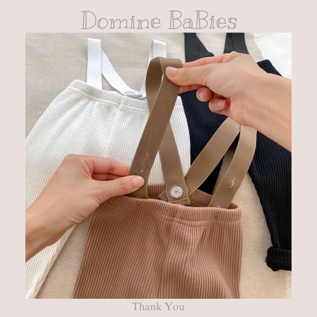 Quần yếm ôm co dãn đàn hồi Thun cotton len tăm mẫu mới nhất cho em bé phong cách Hàn Quốc