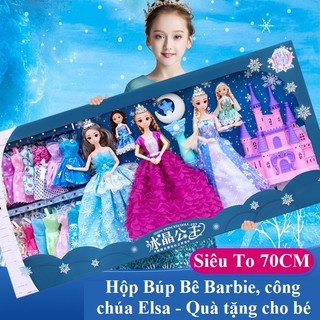 Hộp đồ chơi búp bê barbie, công chúa elsa, búp bê thay váy, búp bê tóc mây, búp bê chibi, búp bê nàng tiên cá dễ thương