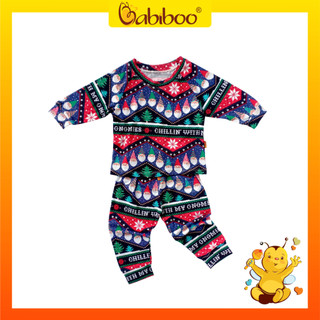 BỘ SƠ SINH DÀI TAY IN HÌNH NOEL DỄ THƯƠNG BKT005