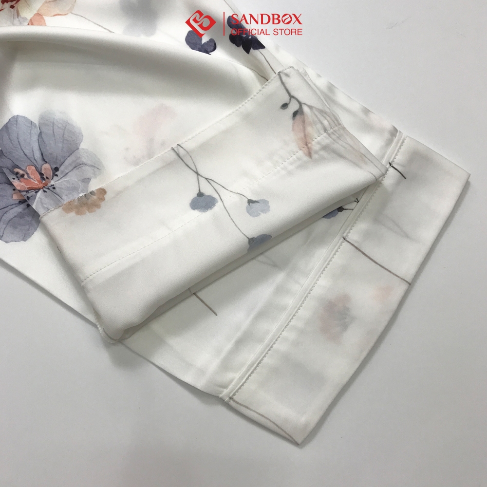 Đồ bộ nữ SANDBOX bộ pijama, lụa Satin cao cấp, hoạ tiết nhẹ nhàng, thanh lịch, trẻ trung BPC23002-3