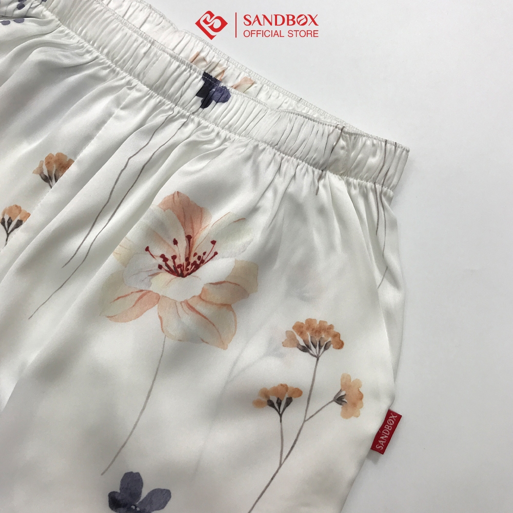 Đồ bộ nữ SANDBOX bộ pijama, lụa Satin cao cấp, hoạ tiết nhẹ nhàng, thanh lịch, trẻ trung BPC23002-3