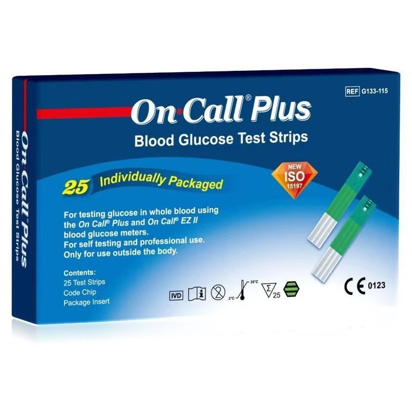 Que thử đường huyết ACON On Call Plus, On Call EZ II - Hộp 50 que - vỉ 25 que