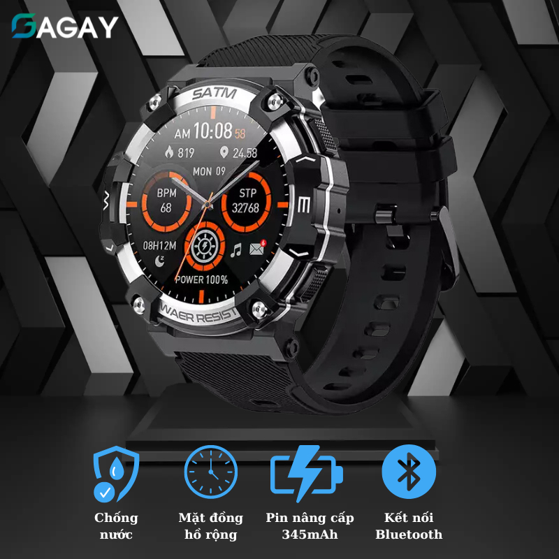 Đồng hồ smart watch SS2 Pro nghe gọi lướt web, đồng hồ thông minh thể thao đo nhịp tim, sức khỏe hàng ngày GAGAY