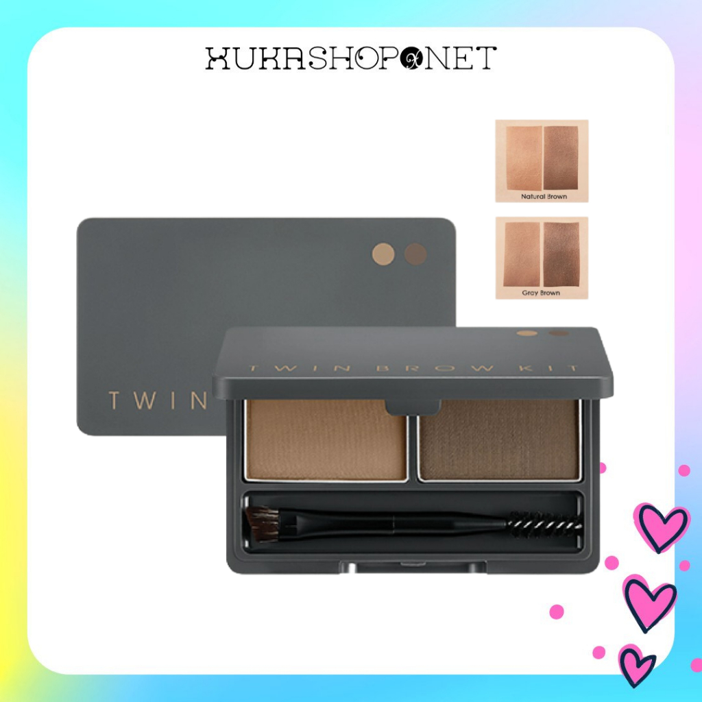 Bột Kẻ Chân Mày Hai Màu Missha Twin Brow Kit 4.4g 2 Tone Màu Đậm Nhạt Tiện Lợi