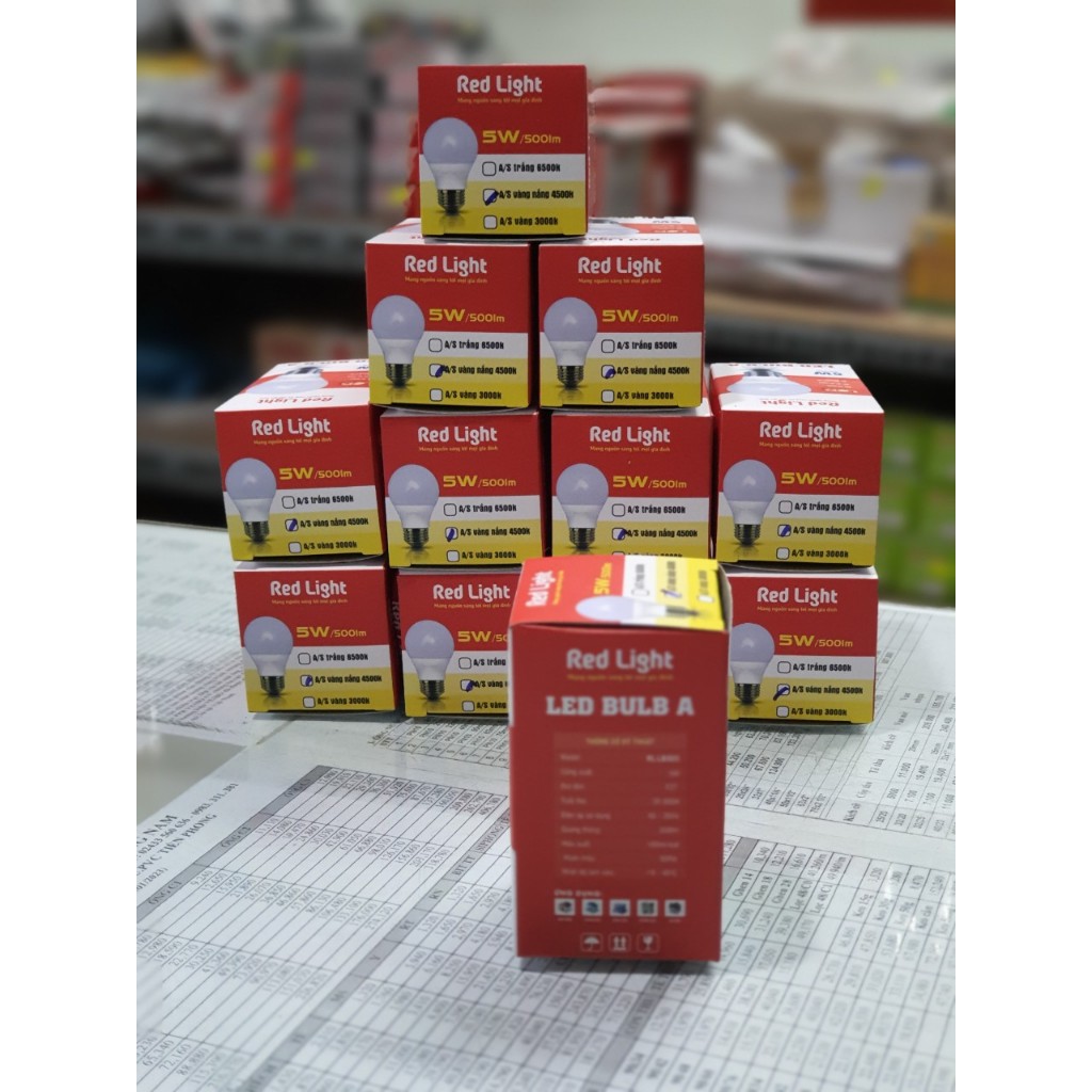 Bóng Led bulb 5w Red light đui xoáy E27