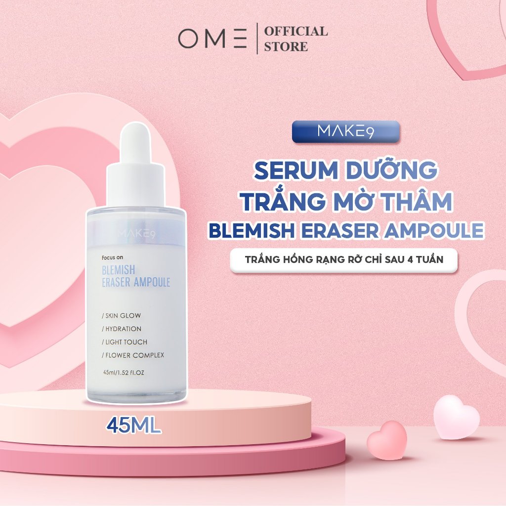 Serum Giảm Mờ Thâm Sáng Da Cấp Ẩm Tái Tạo Da Blemish Eraser Ampoule Make9 Dung Tích 45ml