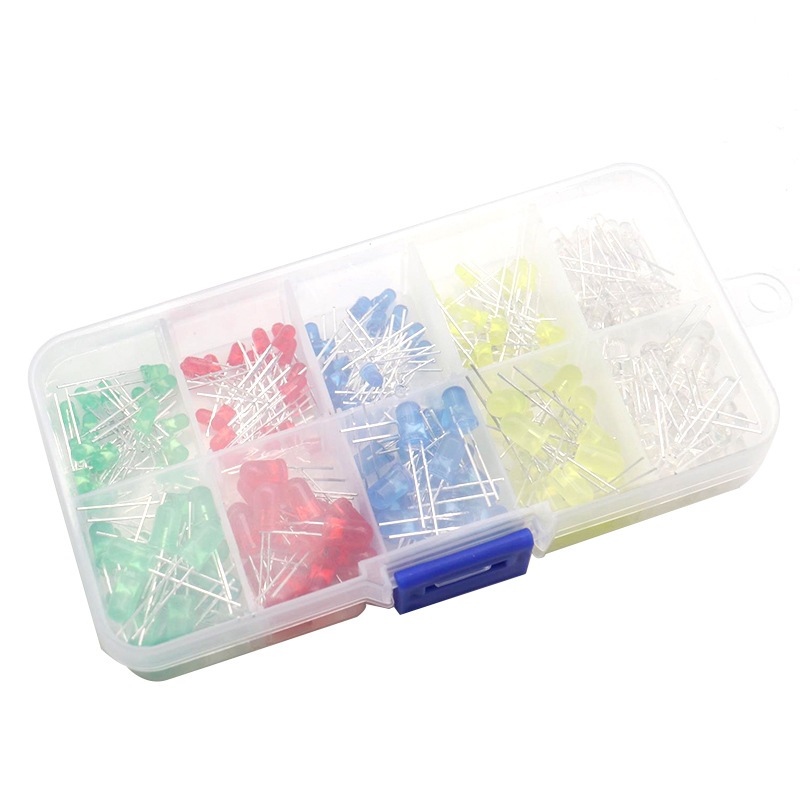 Led Phủ Màu 3mm và 5mm gồm 5 màu Đỏ, Vàng, Xanh Lá, Xanh Dương, Trắng, Led Phi 3, Led Phi 5