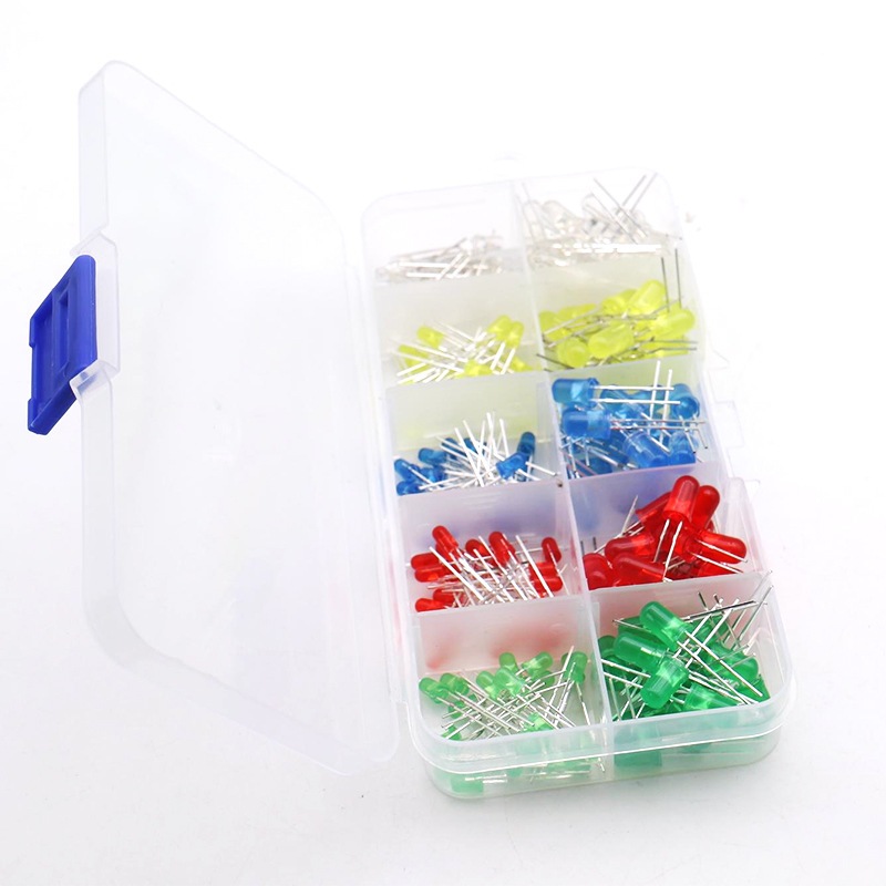 Led Phủ Màu 3mm và 5mm gồm 5 màu Đỏ, Vàng, Xanh Lá, Xanh Dương, Trắng, Led Phi 3, Led Phi 5