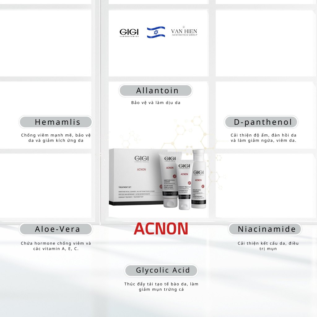 Kem dưỡng ban đêm dành cho da dầu mụn GIGI ACNON OVERNIGHT TREATMENT 50ml