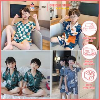  Bộ Đồ Ngủ Pijama Cộc Tay MẸ THỎ BOUTIQUE - Đồ Ngủ Cho Bé Chất Vải Cao Cấp Mềm Mịn Rất Mát Và Thấm Hút Mồ Hôi Tốt 