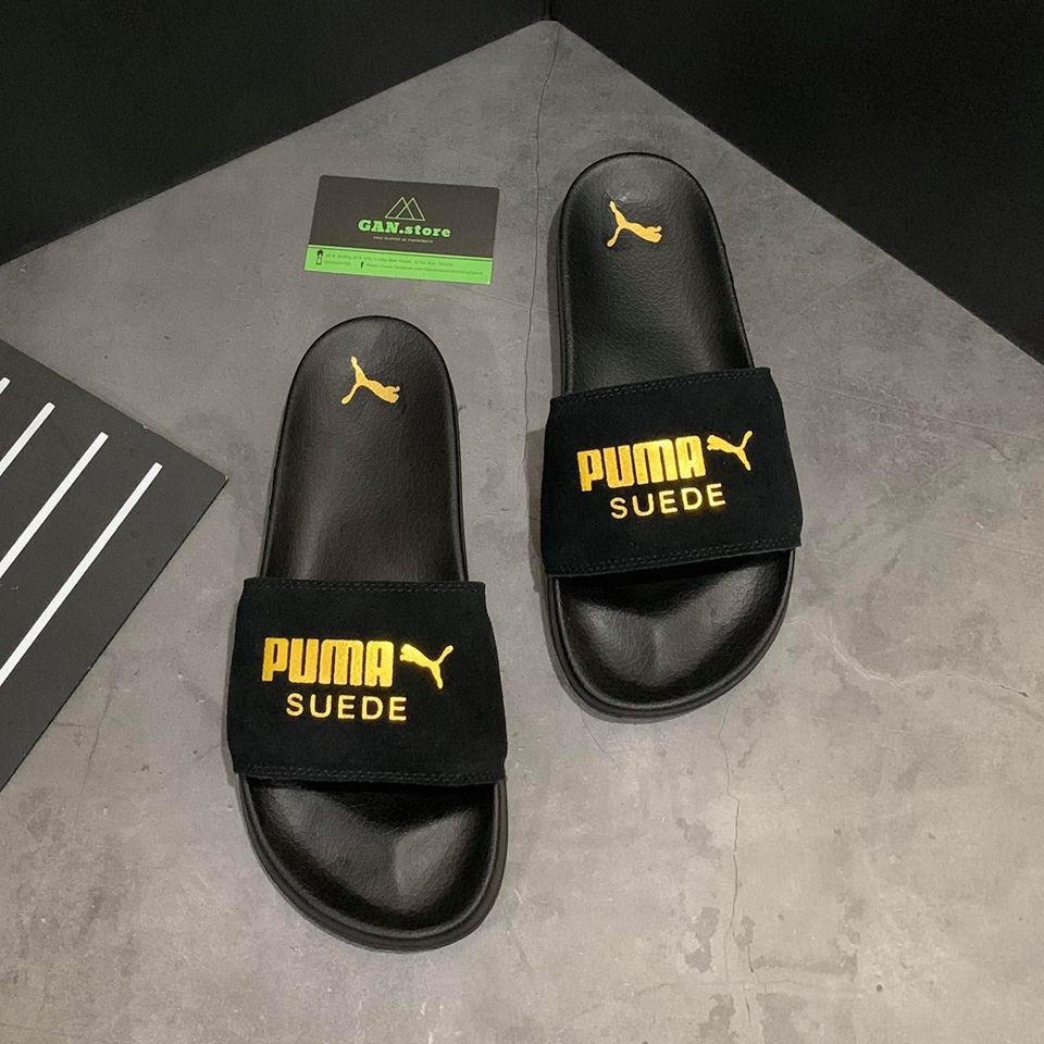Dép Puma Đen Quai Ngang