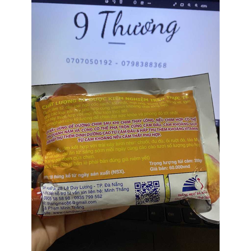 CÁM CHIM CHÀO MÀO THẮNG MẸO DƯỠNG CHIM GÓI 200GR