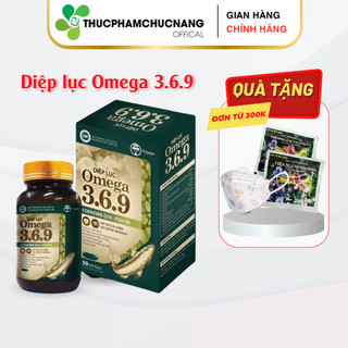 Diệp lục OMEGA 3-6-9 TW Hanopharco, mắt sáng, não tinh, tim khỏe, da đẹp ( hộp 50 viên)