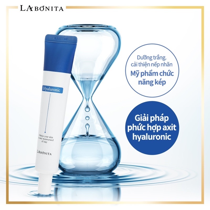 Combo Serum và kem dưỡng ẩm La Bonita Vital Hyaluronic Acid 50ml dưỡng ẩm sáng da & tăng độ đàn hồi