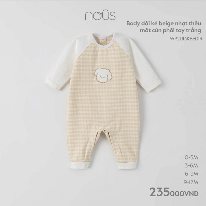 Body suit Nous thu đông cho bé các mẫu mới