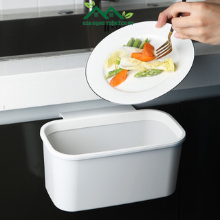 Thùng rác gắn tường Thùng rác treo tủ bếp có thanh gài tiện dụng chất liệu nhựa PP cao cấp