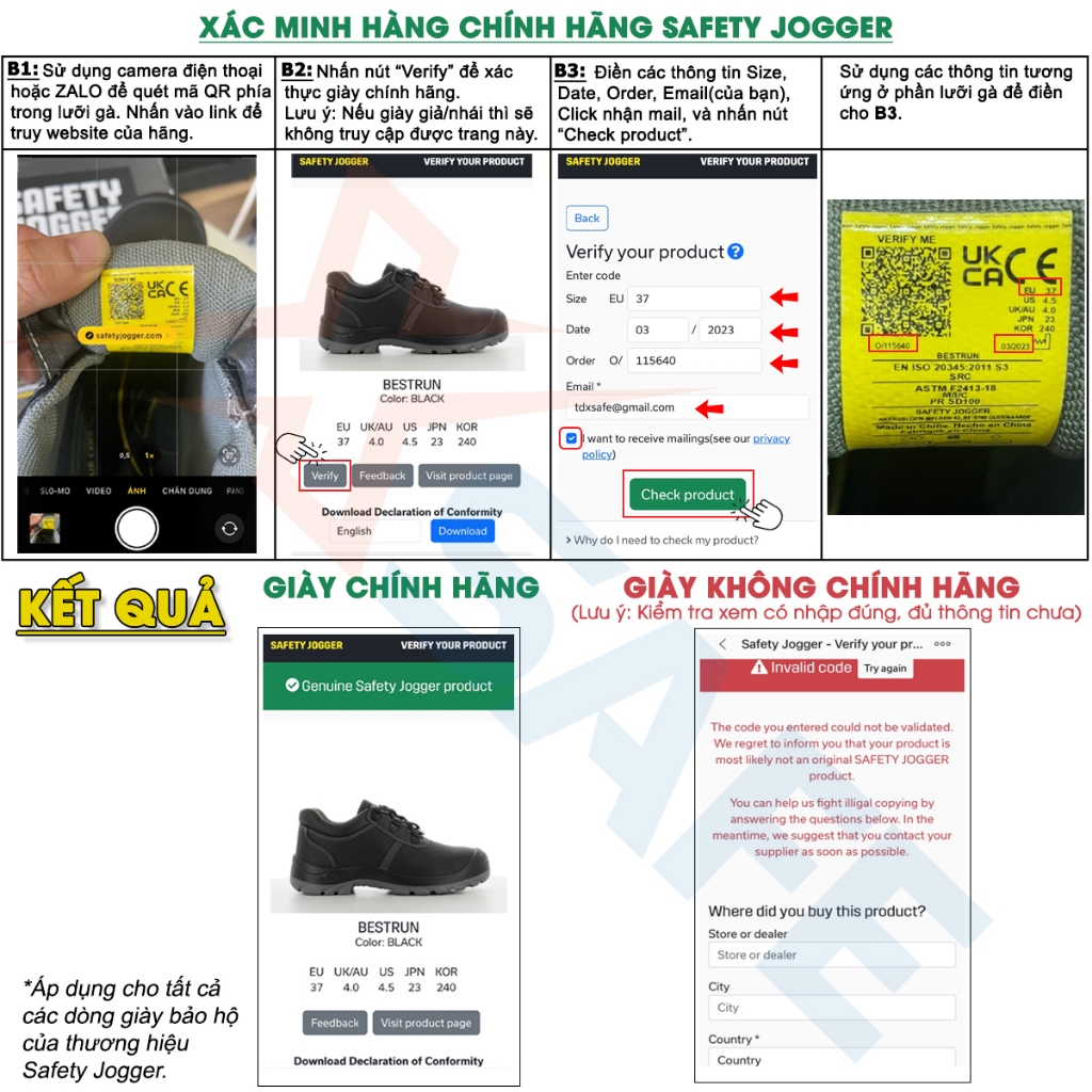 Giày bảo hộ lao động nam SAFETY JOGGER da bò thật phủ PU chống thấm nước, mũi thép đế thép bảo hộ an toàn - chính hãng