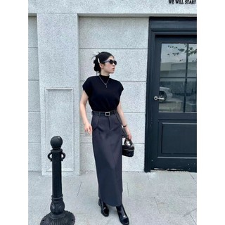 LYRA Chân váy thô dài xẻ sau kèm belt túi chéo 2 bên phong cách cá tính thời trang - CSYCD0133