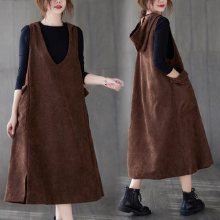 CÓ SẴN B282 Đầm bigsize dáng suông dài có mũ thời trang