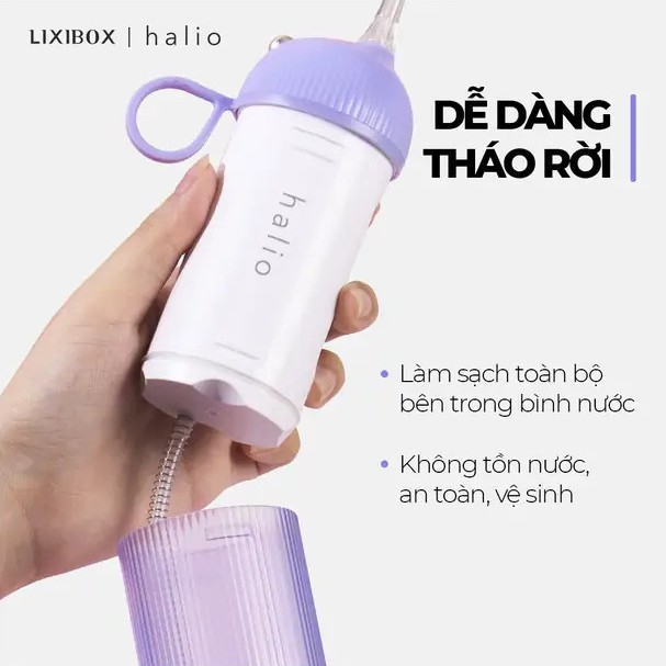 Máy tăm nước Halio UltraClean Oral Irrigator 3 chế độ Periwinkle